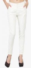 Xpose White Solid Chinos women