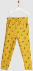 Yk Yellow Printed Track Pants boys