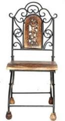 Acme Production Solid Wood Bar Chair