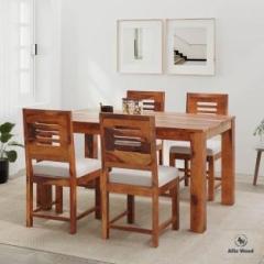 Allie Wood Rosewood Solid Wood 4 Seater Dining Set