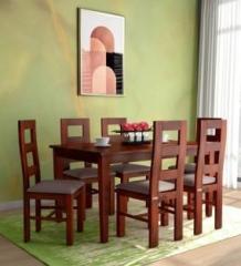Allie Wood Rosewood Solid Wood 6 Seater Dining Set