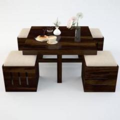 Anantwoodcraft Wood Life 4 Seater Solid Wood Coffee Table