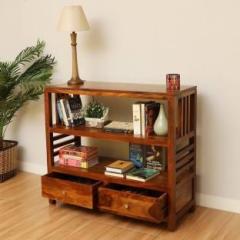 Ananya Furniture Solid Wood Sheesham Wood Semi Open Bo Solid Wood Semi Open Book Shelf