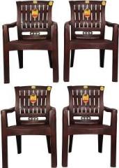 Anmol Moulded Boss High Back Chair for Home & Office Pack of 4 Plastic Outdoor Chair