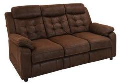 @home Augusta Three Seater Sofa cum Bed in Chocolate Colour