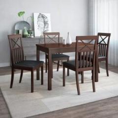 @home By Nilkamal Ridge Solid Wood 4 Seater Dining Set