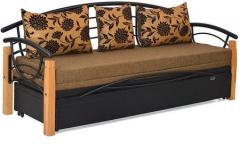 @home Elmo Metal Sofa Bed in Black & Brown Colour