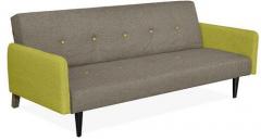 @home Jane Three Seater Sofa Cum Bed in Olive Colour