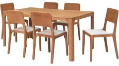 @Home Lombard Six Seater Dining Set in Beech colour