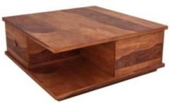 Bharat Furniture House for Living Room Honey Finish Solid Wood Coffee Table