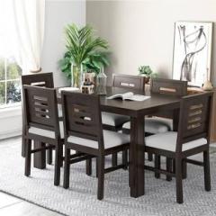 Brightwood Solid Wood Sheesham Wood 6 Seater Dining Table With 6 Chairs For Dining Room Solid Wood 6 Seater Dining Set