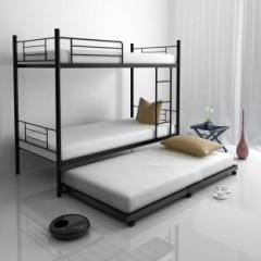 Camabeds Flou Hide Away Trundle Bed with Castor Wheels Metal Single Bed