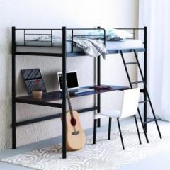Camabeds Stooreys Twin Loft Bed with Extra Study / Work Table Metal Single Bed