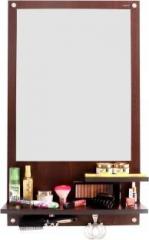 Captiver Cabinet Wall Mounted Dressing Table Wenge with 2 Shelf 21X35 Inch Engineered Wood Dressing Table