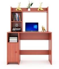 Captiver Engineered Wood Study Computer Home Office Table Desk with Hutch Storage Shelves Engineered Wood Study Table
