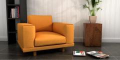 Casacraft Catalunya One Seater Sofa in Apricot Colour
