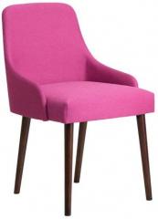 CasaCraft Celano Accent Chair in Pink Colour with Cappuccino Legs