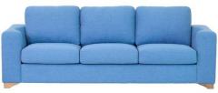 CasaCraft Iganzio Three Seater Sofa in Sea Blue Colour