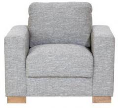 CasaCraft L'Aquila One Seater Sofa in Ash Grey Color