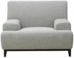 CasaCraft Palmira One Seater Sofa in Silver Grey Colour