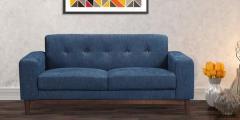 CasaCraft San Dimas Two Seater Sofa in Midnight Blue Colour