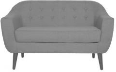 CasaCraft Zephyr Two Seater Sofa in Light Grey Colour