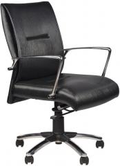 Chromecraft France Low Back Office Chair in Black Colour