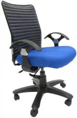 Chromecraft Geneva Desktop T Office Ergonomic Chair in Dark Blue Colour