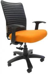 Chromecraft Geneva Desktop WW Office Ergonomic Chair in Orange Colour