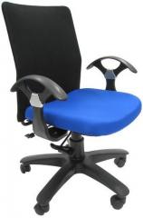 Chromecraft Geneva Office Ergonomic Chair in Black & Dark Blue Colour