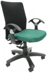 Chromecraft Geneva Office Ergonomic Chair in Black & Green Colour