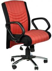 Chromecraft Pat Low Back Office Chair in Red and Black Colour