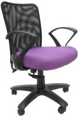 Chromecraft Rado Office Ergonomic Chair in Black & Purple Colour