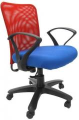 Chromecraft Rado Office Ergonomic Chair in Red & Dark Blue Colour
