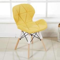 Deal Dhamaal Fabric Dining Room Cafetria Chair in Yellow Color Engineered Wood Dining Chair