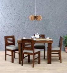 Drylc Furniture Solid Wood 4 Seater Dining Set