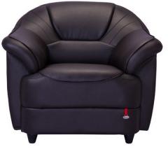 Durian Berry Engineered Single Seater Sofa in Dark Brown Colour