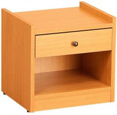 Durian Krish Bedside Table with Drawer in Teak Finish