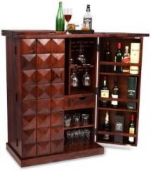 Ethnic Handicrafts Solid Wood Bar Cabinet