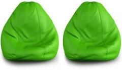 ExclusiveLane Teardrop Bean Bag Cover without Beans in Red Colour