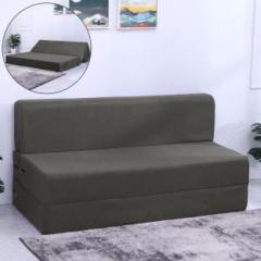 Flipkart Perfect Homes Exotica 72x48x8 inch|Low Floor, Washable Jute Fabric 2 Seater Double Foam Fold Out Sofa Cum Bed