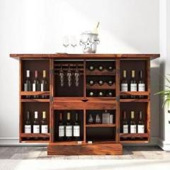 Furinno wooden large cabinet Solid Wood Bar Cabinet