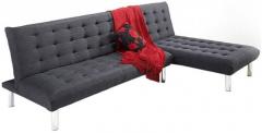 Furny Corner Sofa Cum Bed in Black Colour