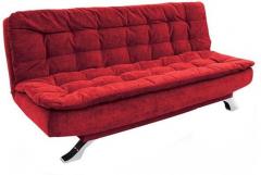 Furny Cosy Sofa Bed with Sunrise Fabrics in Red