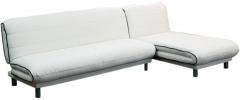 Furny Metro L shaped leather Sofa bed set in White colour