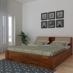 Ganpati Arts Sheesham Mayor King Bed for Bedroom/Hotel/LivingRoom With Headboard/Box Storage Solid Wood King Box Bed
