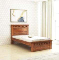 Ganpati Arts Sheesham Single Bed/Palang/Cot Without Storage For Home/Bedroom/Hotel Solid Wood Single Bed