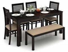 Ganpati Arts Sheesham Wood Clark's 6 Seater Dining Table Set for Home Solid Wood 6 Seater Dining Table