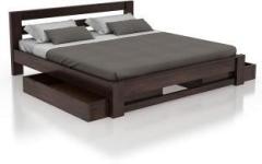 Ganpati Arts Sheesham Wood Queen Size Bed for Bedroom/Hotel/Living Room Solid Wood Queen Bed