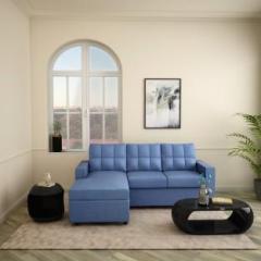 Godrej Interio Cyan Fabric 3 Seater Sofa